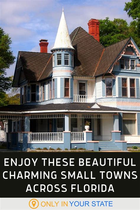 A Blue And White House With The Words Enjoy These Beautiful Charming