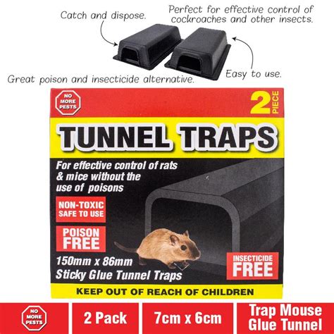 2 Pcs Mouse Rat Tunnel Trap Small Live Animal Pest Rodent Control Bait