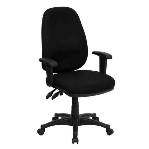 Executive office chair with a swivel seat for maximum workspace use. Flash Furniture High Back Black Fabric Executive Ergonomic ...