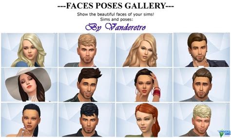 Centered Cas And Gallery Faces Poses By Vanderetro At Luniversims