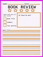 Book Review Template for Kids (Tips & Activities) - Go Science Girls