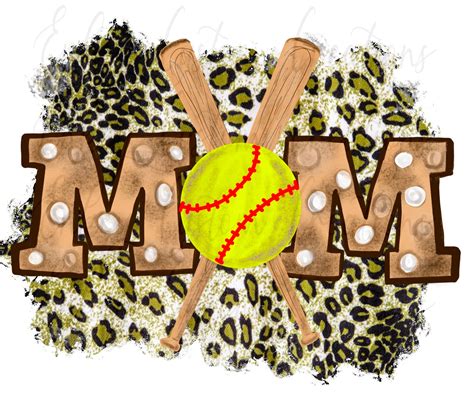 Softball Mom Sublimation Design Png Etsy