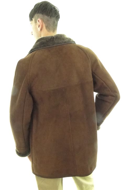 Mens Traditional Shearling Sheepskin Coat