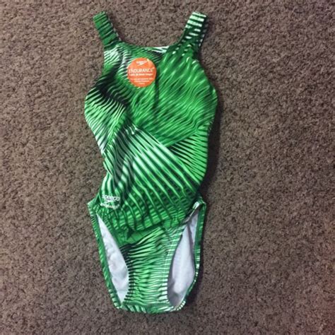 Speedo Racing Endurance One Piece Swim Suit For Youth Girls Sz 26 For