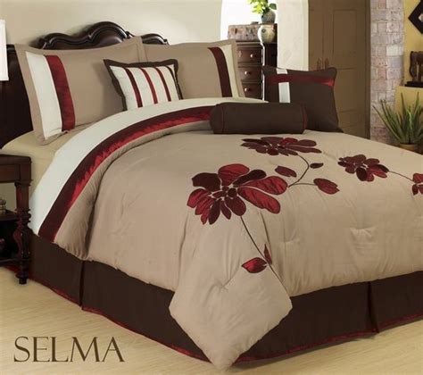 7 Piece Queen Burgundy Selma Comforter Starting At 32 Bedroom