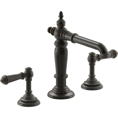 Browse a large selection of bathroom sink faucets on houzz, including double handle designs, as well as single handle waterfall and vessel sink faucets. KOHLER Artifacts Oil-Rubbed Bronze 2-Handle Widespread ...
