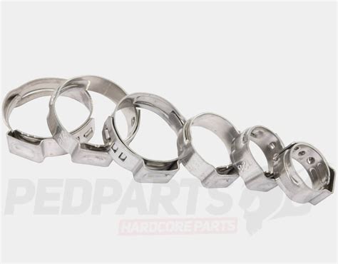 Crimp Hose Clamps 10 23mm Pedparts Uk