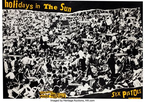 Sex Pistols Holidays In The Sun Promo Poster Virgin 1977 Lot 89308 Heritage Auctions