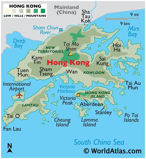 Hong Kong Large Color Map