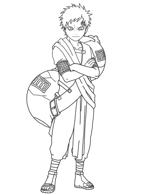 The Best Free Gaara Coloring Page Image Download From Free Coloring Home
