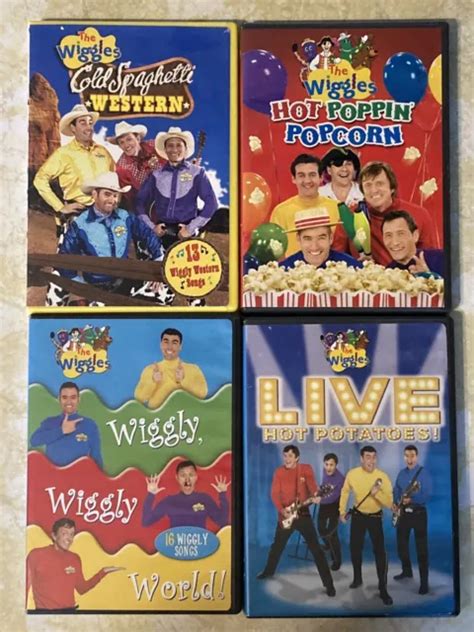 Lot 4x The Wiggles Dvds Cold Spaghetti Western Popcorn Wiggly World Hot