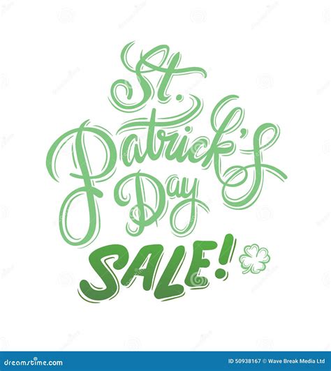St Patricks Day Sale Advertisement Vector Stock Vector Illustration