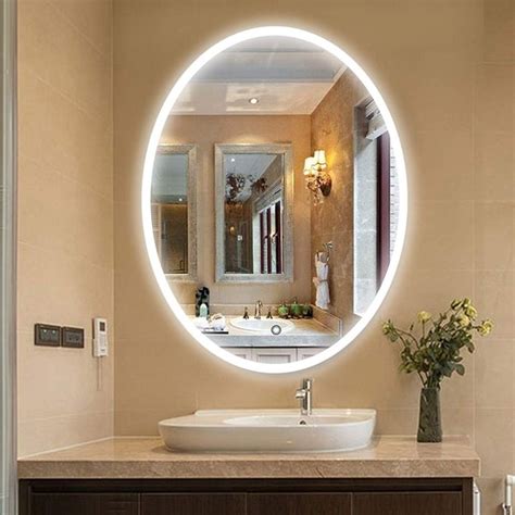 Shop Vanity Art 24 Inch Oval Led Lighted Illuminated Frameless Bathroom