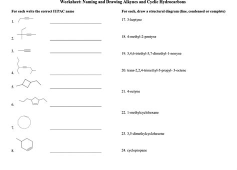 Solved Worksheet Naming And Drawing Alkanes For Each Alkane Chegg Com