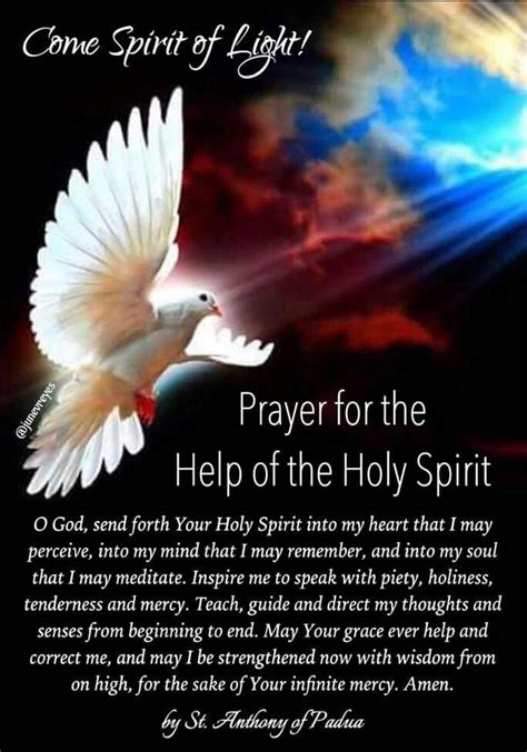 Holy Spirit Prayers Holy Spirit Prayer Come Holy Spirit Prayer