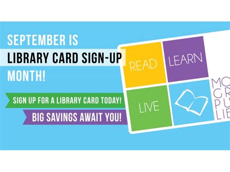 September Is Library Card Sign Up Month Patch