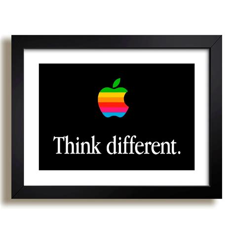 Poster Steve Jobs Apple Think Different Moldura Dg3 Quadro R 48 95 Em Mercado Livre