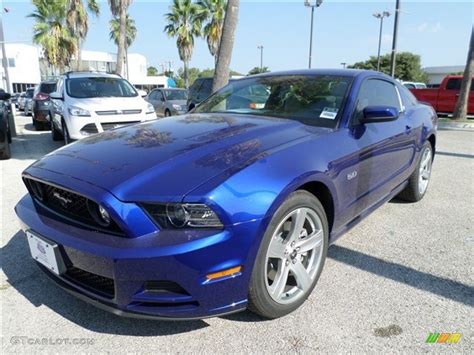 2014 Deep Impact Blue Ford Mustang Gt Premium Coupe 85767075