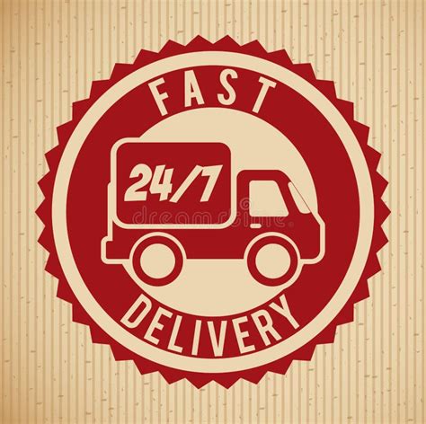 Free Delivery Fast Delivery Icons Set Vector Stock Vector