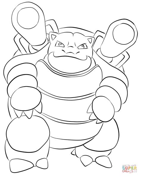 Blastoise Coloring Page Free Printable Coloring Pages