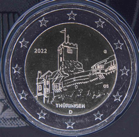 Allemagne 2 Euro 2022 Thuringe Château De La Wartbourg G