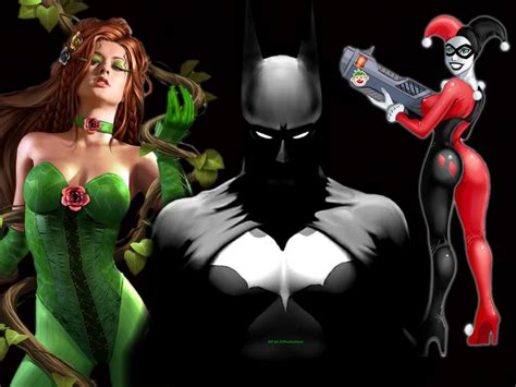 Batman Poison Ivy And Harley Quinn