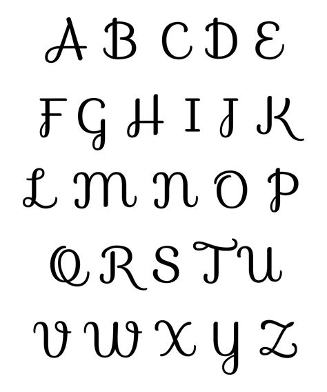 Fancy Letter Free Printable Alphabet Stencils Template Printable