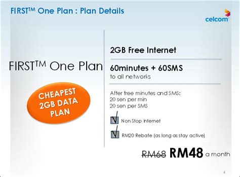 The highlight of this celcom plan is its one rate to any network, anytime regardless if it is video call or sms. CELCOM ONE PLAN RM48 2GB INTERNET | Cerita Budak Sepet