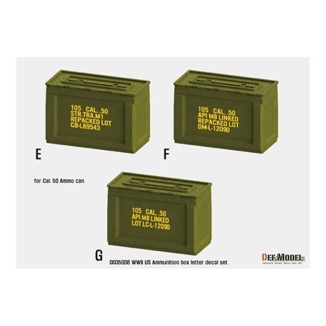 Defmodel Dd35008 Decal For Wwii Us Army Ammunition Box Letter 135