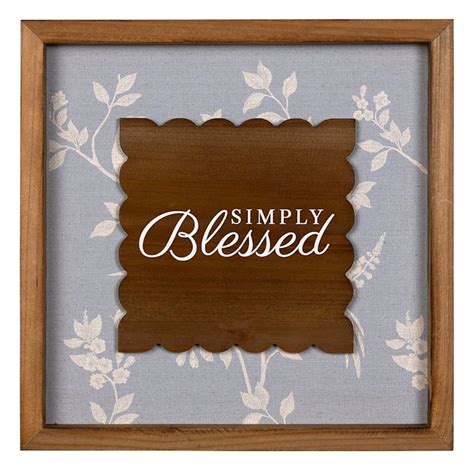 Grace Mitchell Framed Simply Blessed Wall Sign 12 Wall Signs Grace