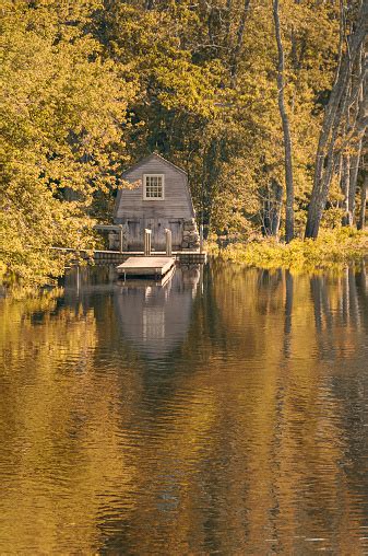 Autumn Boathouse Stock Photo Download Image Now 2015 Autumn