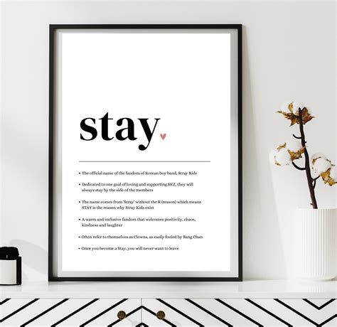 Stay Definition Stray Kids Art Digital Download Skz Poster Etsy