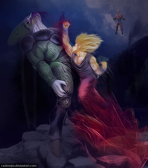 It shows the cell games saga. Gohan VS Cell by ~raulmejia on deviantART (With images) | Dragon ball art
