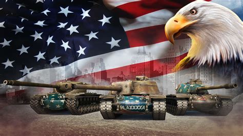 World Of Tanks Tank Eagles Usa Flag Games Military