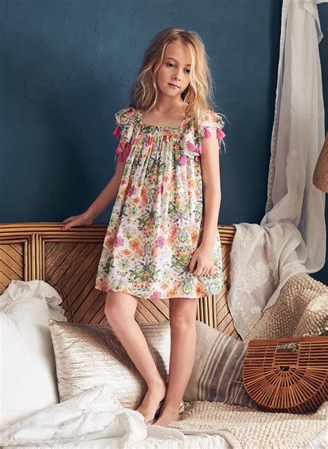 Nellystella Chloe Dress In Summer Floral Little Girl Fashion Kids