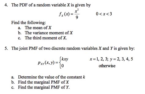 Solved 4 The PDF Of A Random Variable X Is Given By Fx X Chegg