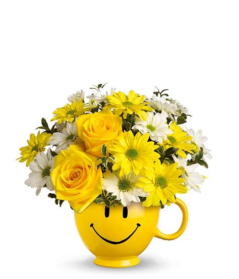 Smiley Face Mug Flower Arrangement Best Flower Site