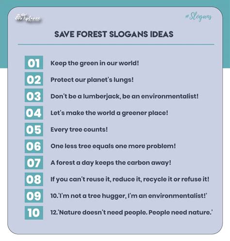 101 Unique Save Forest Slogans Taglines And Suggestions Tiplance