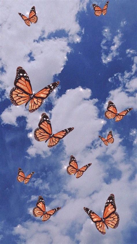 Cloud aesthetic wallpaper for iphone: Aesthetic butterfly wallpaper in 2020 | Butterfly ...