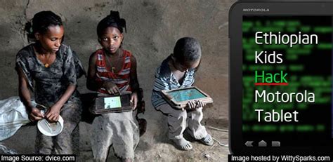 Ethiopian Kids Hack Motorola Tablet