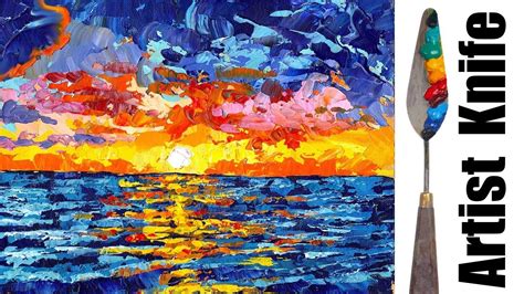 Abstract Palette Knife Ocean For Beginners Step By Step Live Stream