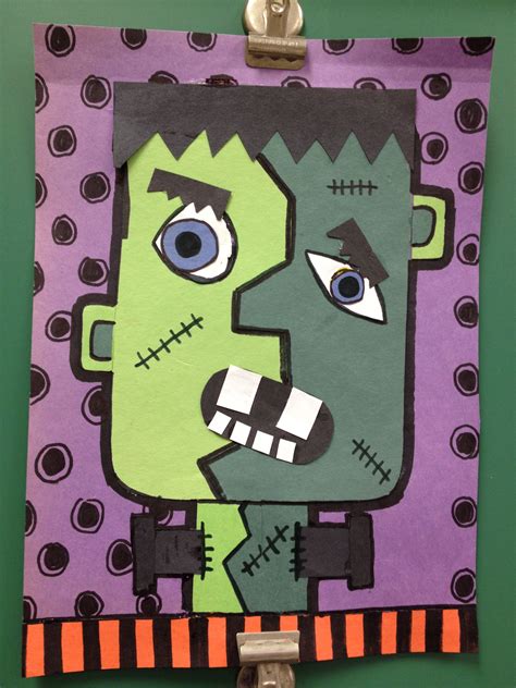 Picasso Frankenstein Halloween Art Lessons Halloween Art Projects