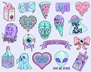 18 Pastel Goth Elements Pastel Goth Clipart Pack | Etsy | Pastel goth ...