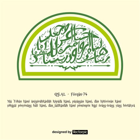 Surah Al Furqan Verse 74 Metal Wall Decor Line Art Arabic Quran Ayat