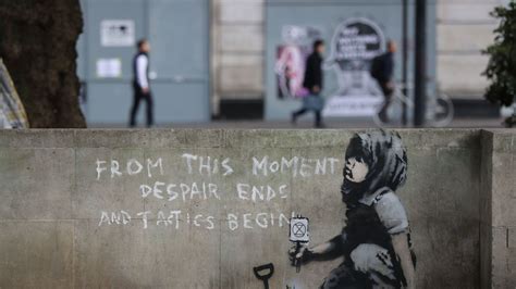 Extinction Rebellion Possible Banksy Artwork Appears As Climate Change