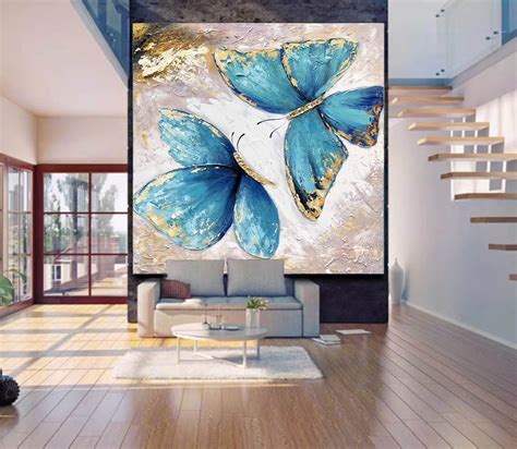 Abstract Butterfly Painting On Canvas