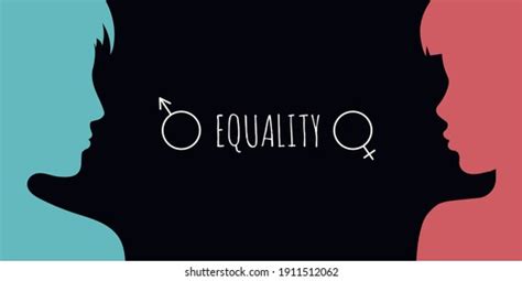 Illustration Gender Equality Abstract Background Silhouette เวกเตอร์
