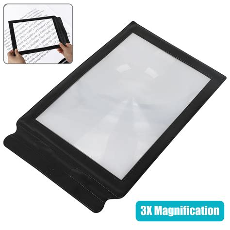 a4 sized page sheet magnifying glass reading aid lens hands free large full page magnifier 3x