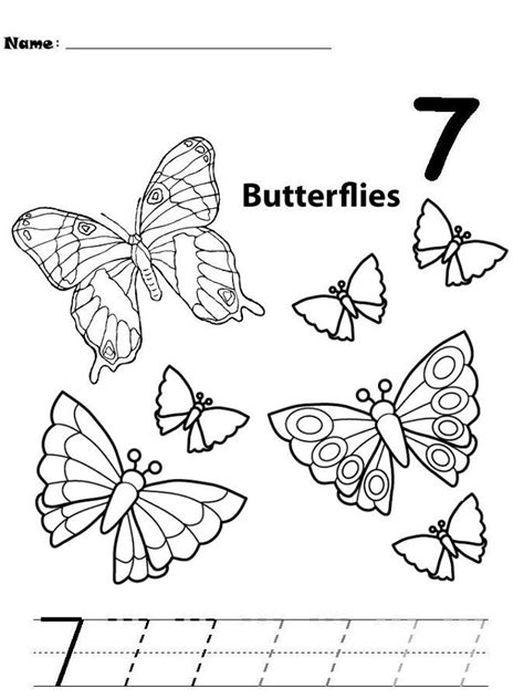 number  worksheets butterfly number tracing number  worksheet tracing number