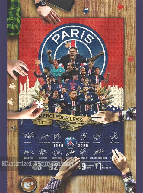 Sport Soccer Paris Saint Germain Fc Jigsaw Puzzle Set